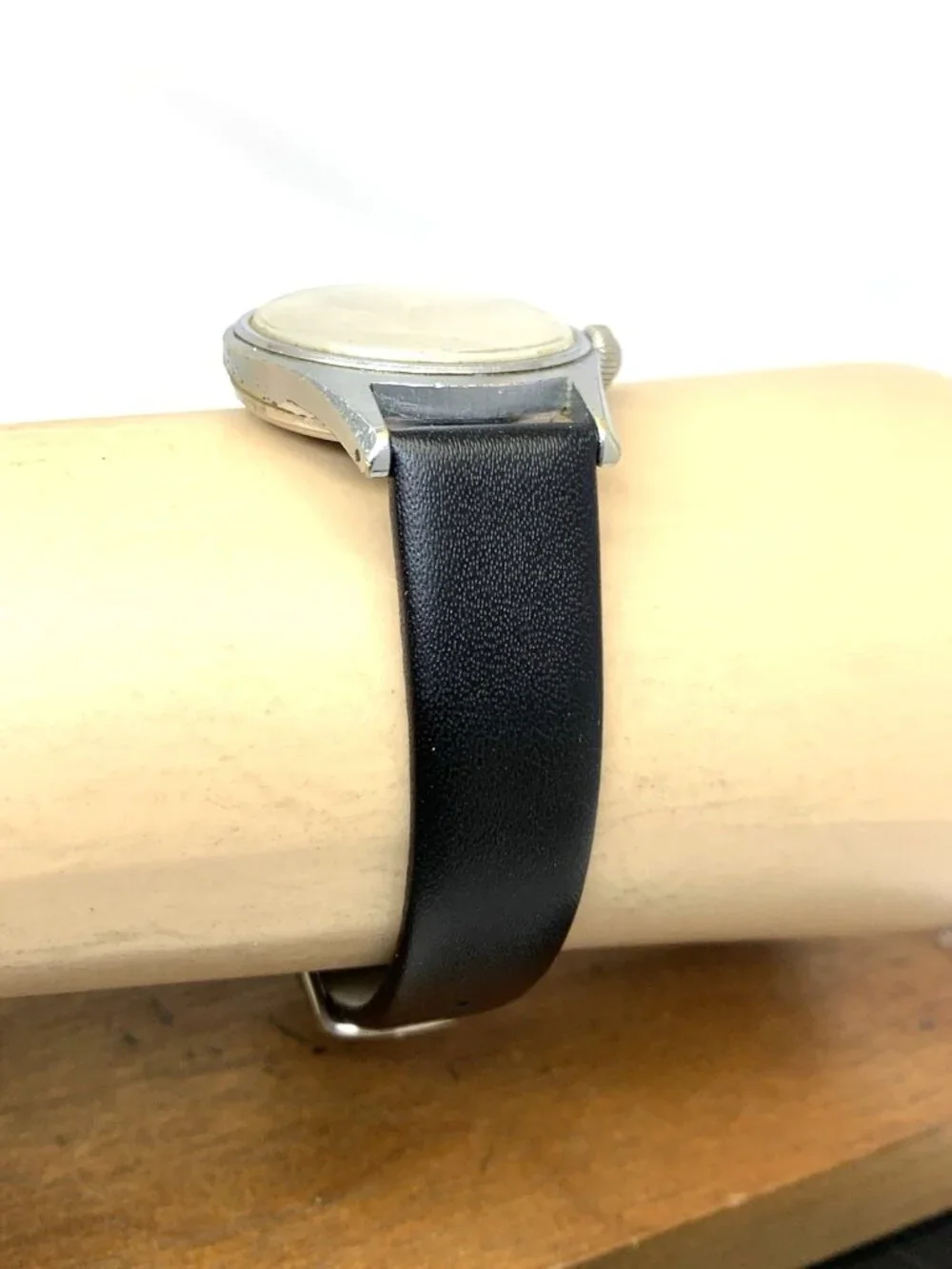 Droz & Co Watch Vintage WWII Military 1824 Swiss Manual Wind Leather Strap 31mm